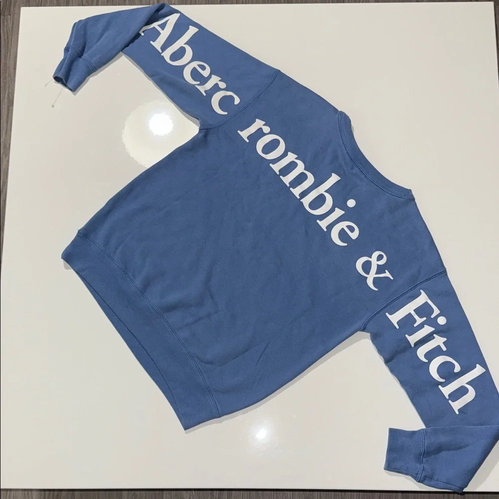 Abercrombie & Fitch l Large White Font Sleeve To Sleeve  sweater Size XS